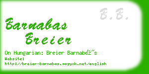 barnabas breier business card